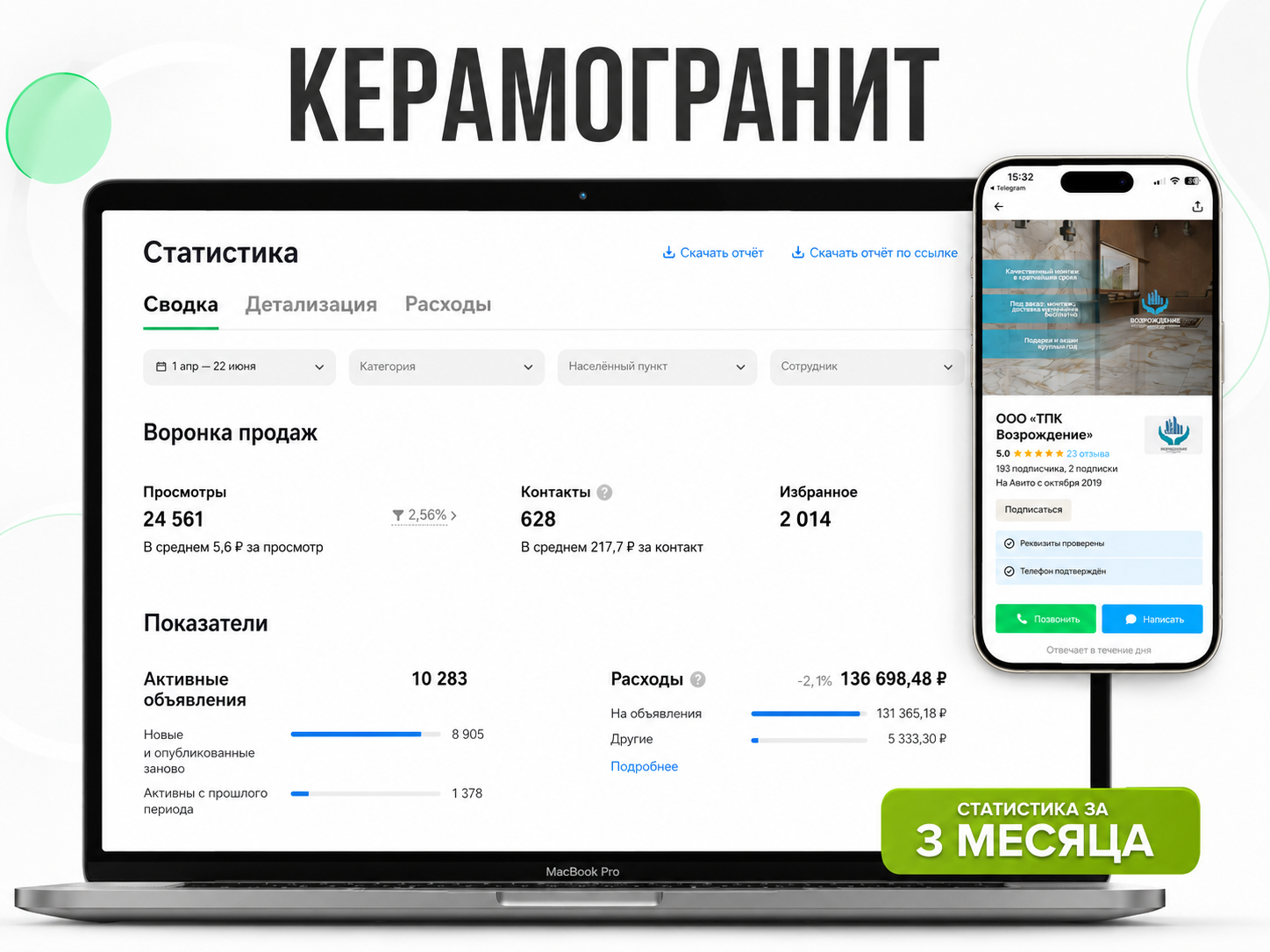 Статистика Авито: керамогранит