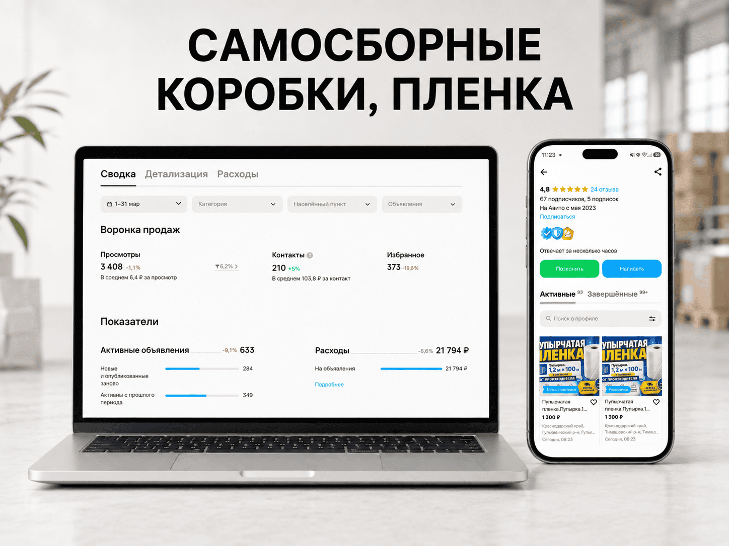 Статистика Авито: упаковка